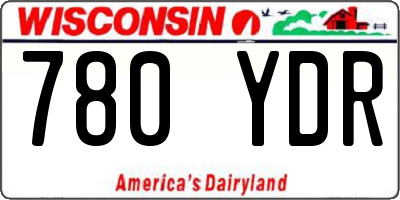 WI license plate 780YDR