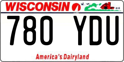 WI license plate 780YDU