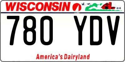 WI license plate 780YDV