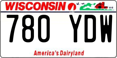 WI license plate 780YDW