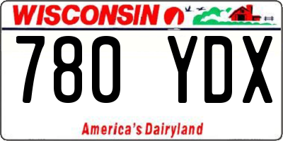 WI license plate 780YDX