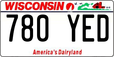 WI license plate 780YED