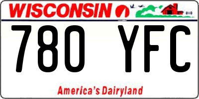 WI license plate 780YFC