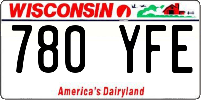 WI license plate 780YFE
