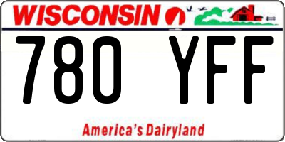 WI license plate 780YFF
