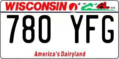 WI license plate 780YFG