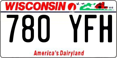 WI license plate 780YFH