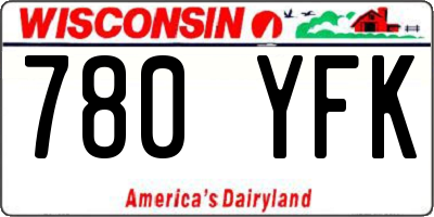 WI license plate 780YFK