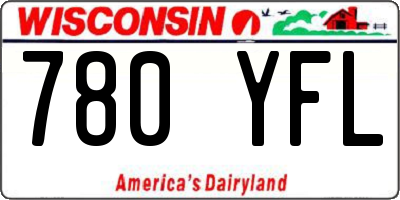 WI license plate 780YFL