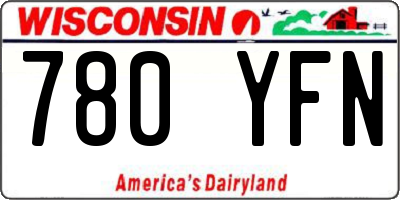 WI license plate 780YFN