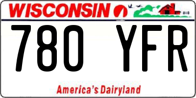 WI license plate 780YFR