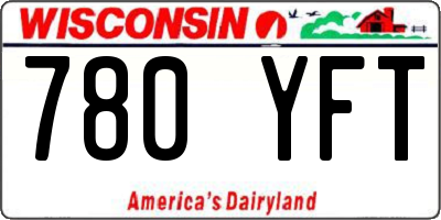 WI license plate 780YFT
