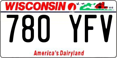 WI license plate 780YFV