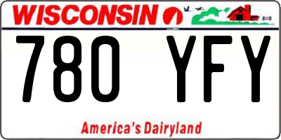 WI license plate 780YFY