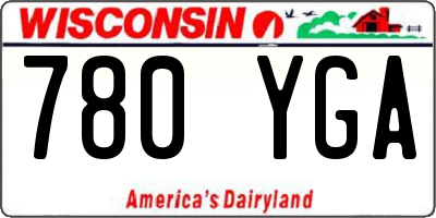 WI license plate 780YGA