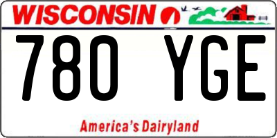 WI license plate 780YGE