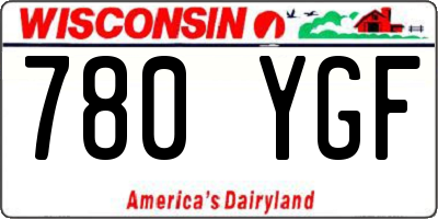 WI license plate 780YGF