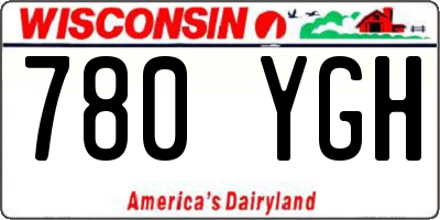 WI license plate 780YGH