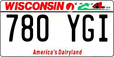 WI license plate 780YGI