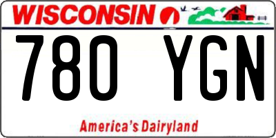 WI license plate 780YGN