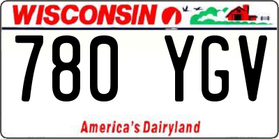 WI license plate 780YGV