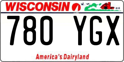 WI license plate 780YGX