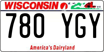 WI license plate 780YGY