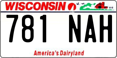 WI license plate 781NAH