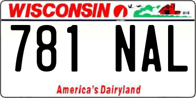 WI license plate 781NAL