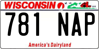 WI license plate 781NAP