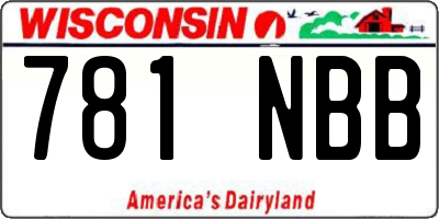 WI license plate 781NBB