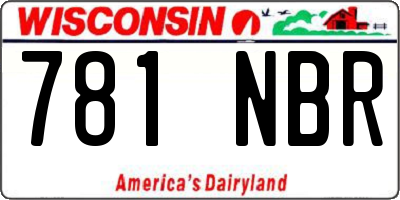 WI license plate 781NBR