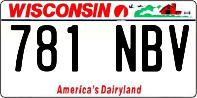WI license plate 781NBV