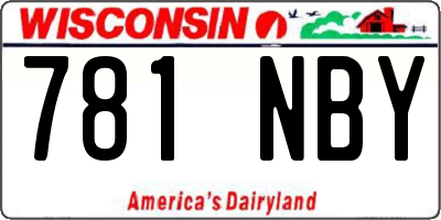 WI license plate 781NBY
