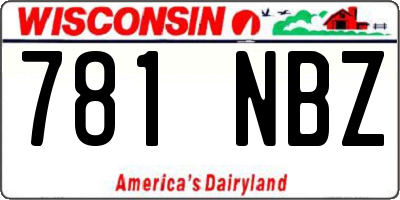 WI license plate 781NBZ