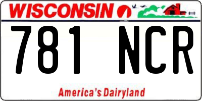WI license plate 781NCR
