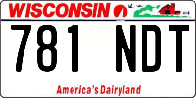 WI license plate 781NDT