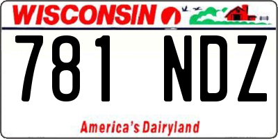 WI license plate 781NDZ