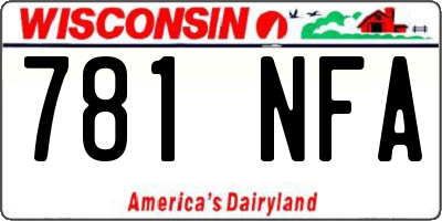 WI license plate 781NFA