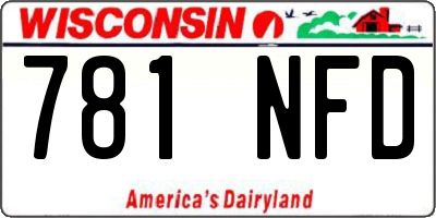 WI license plate 781NFD