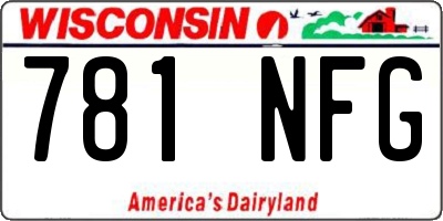WI license plate 781NFG