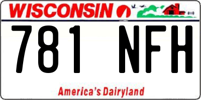 WI license plate 781NFH