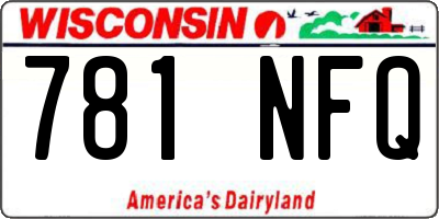 WI license plate 781NFQ