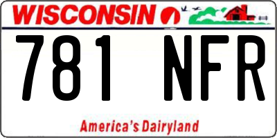 WI license plate 781NFR