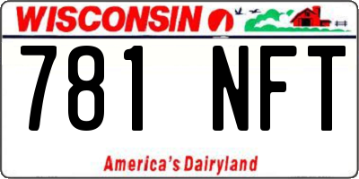 WI license plate 781NFT