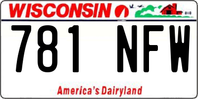 WI license plate 781NFW