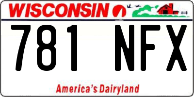 WI license plate 781NFX