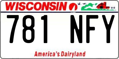 WI license plate 781NFY