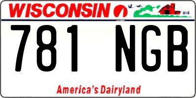 WI license plate 781NGB