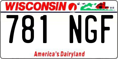 WI license plate 781NGF